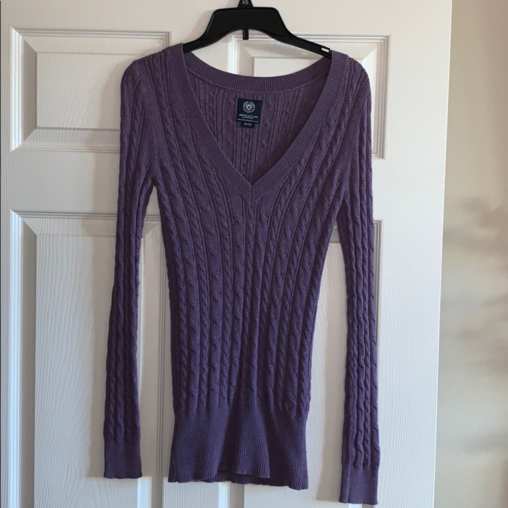 American Eagle lavender knitted sweatshirt
